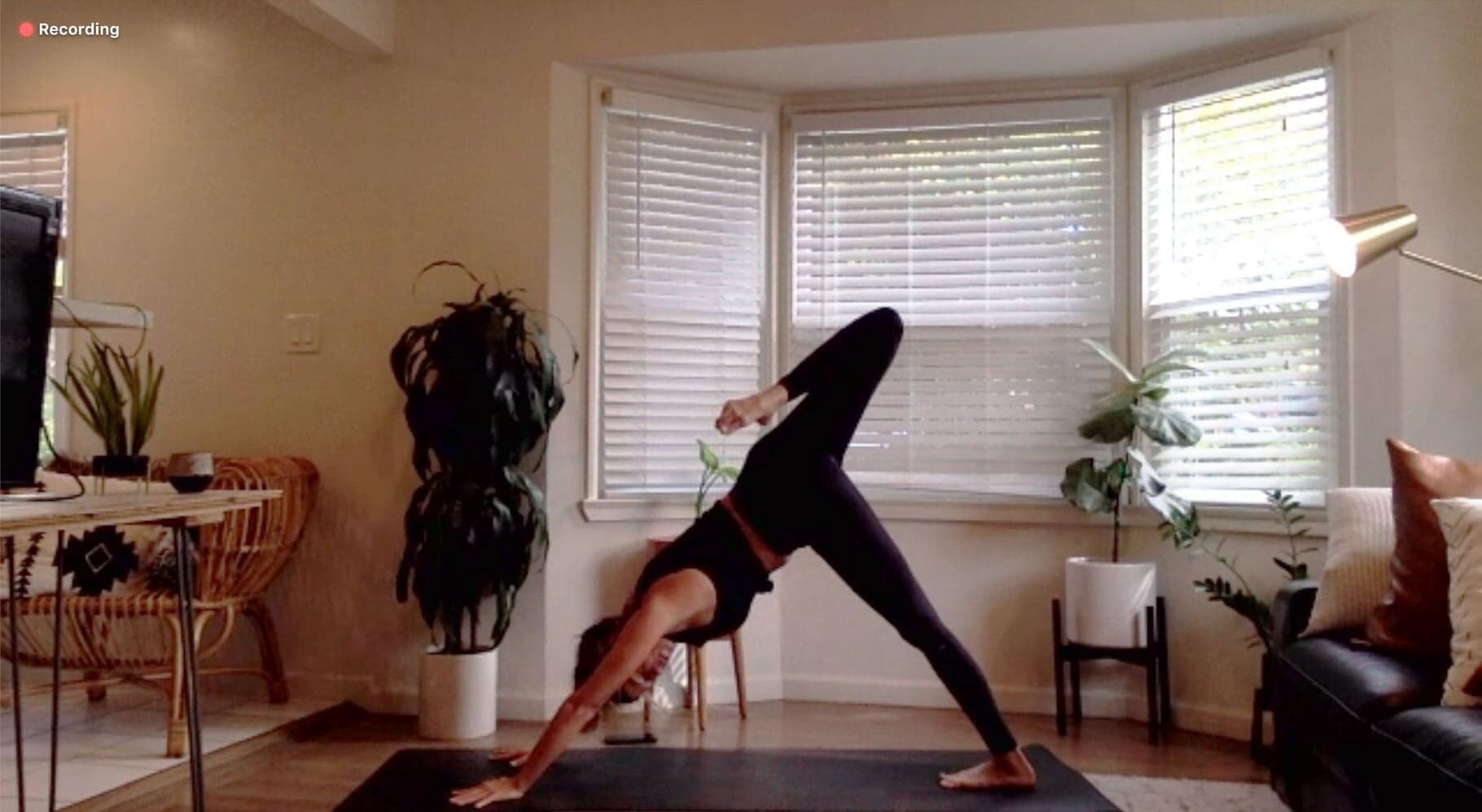 Yoga practice with the Radha Yoga LA community through Zoom